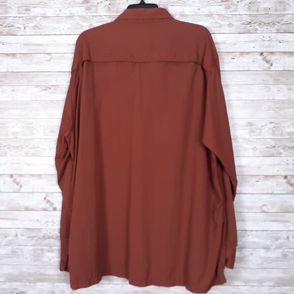 Guide Gear Mens Button Down Shirt 2XL Brown Fishing Hunting Long Sleeve979 - Picture 2 of 5